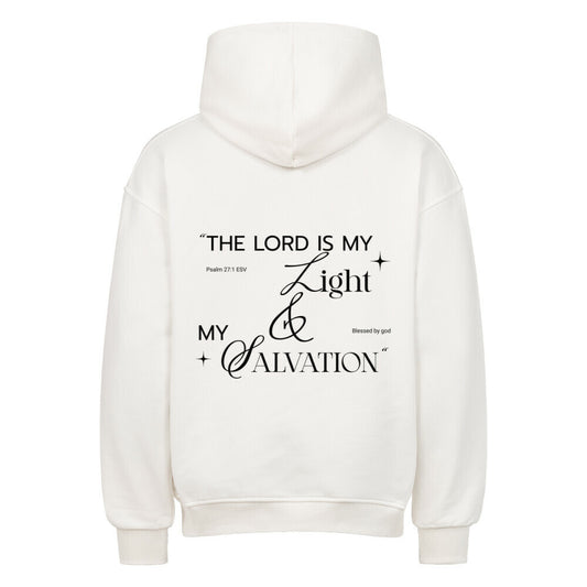 The Lord Is My Light & Salvation Oversized Hoodie in natural-raw – christlicher Oversized Hoodie von Blessed by God