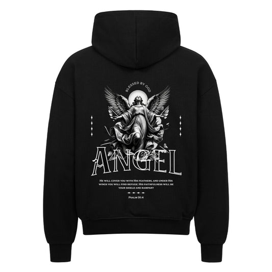 ANGEL Oversized Zipper Hoodie in french-navy – christlicher Oversized Zipper-Hoodie von Blessed by God