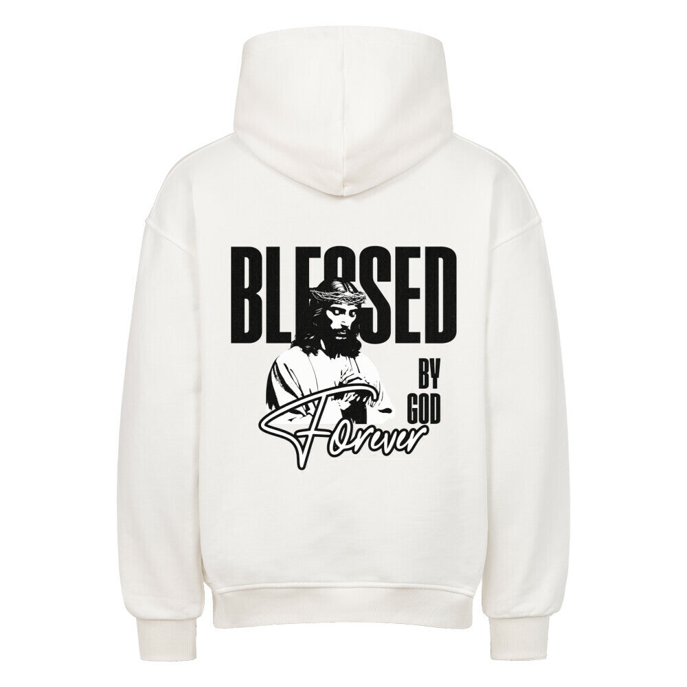 Blessed By God Forever Oversized Hoodie in natural-raw – christlicher Oversized Hoodie von Blessed by God