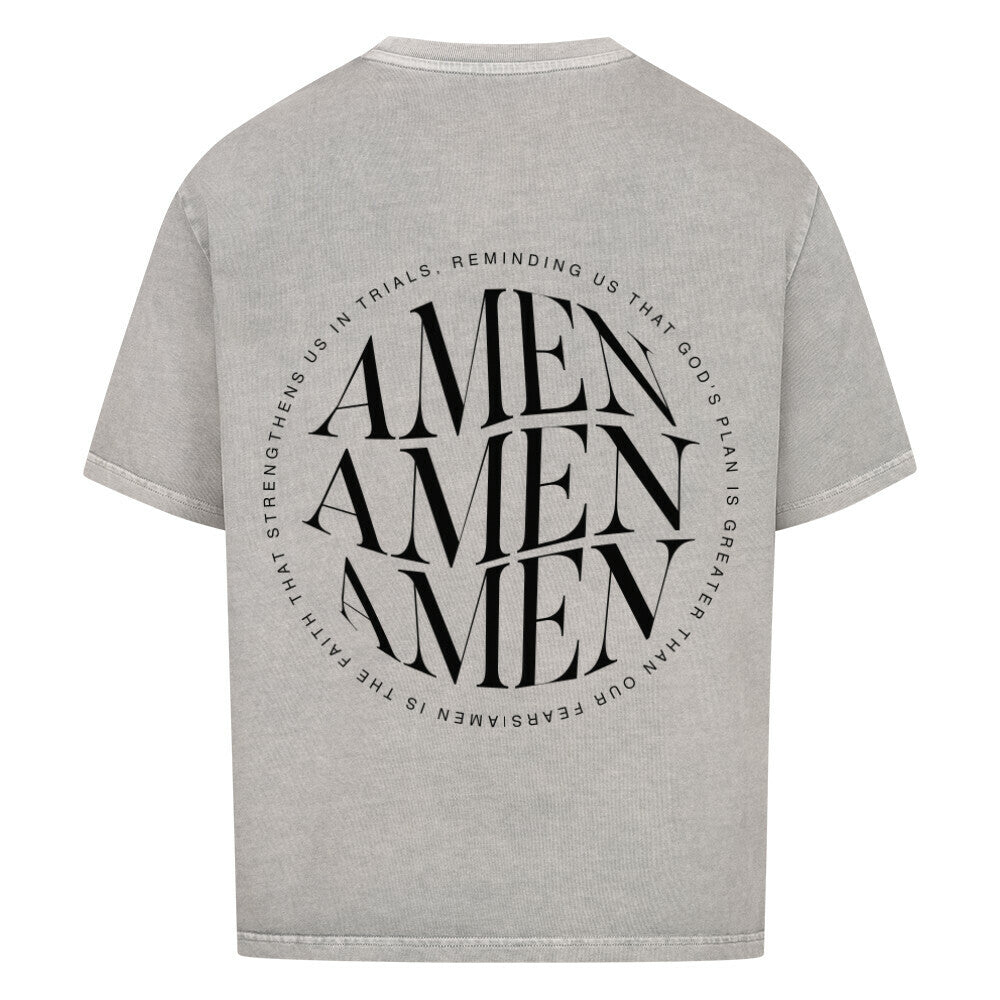 AMEN Oversized T-Shirt in babyblau – christliches Oversized T-Shirt von Blessed by God