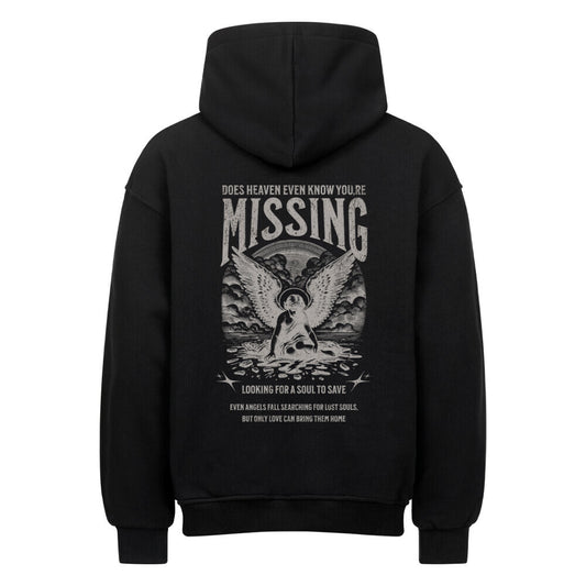 Missing Oversized Hoodie in natural-raw – christlicher Oversized Hoodie von Blessed by God