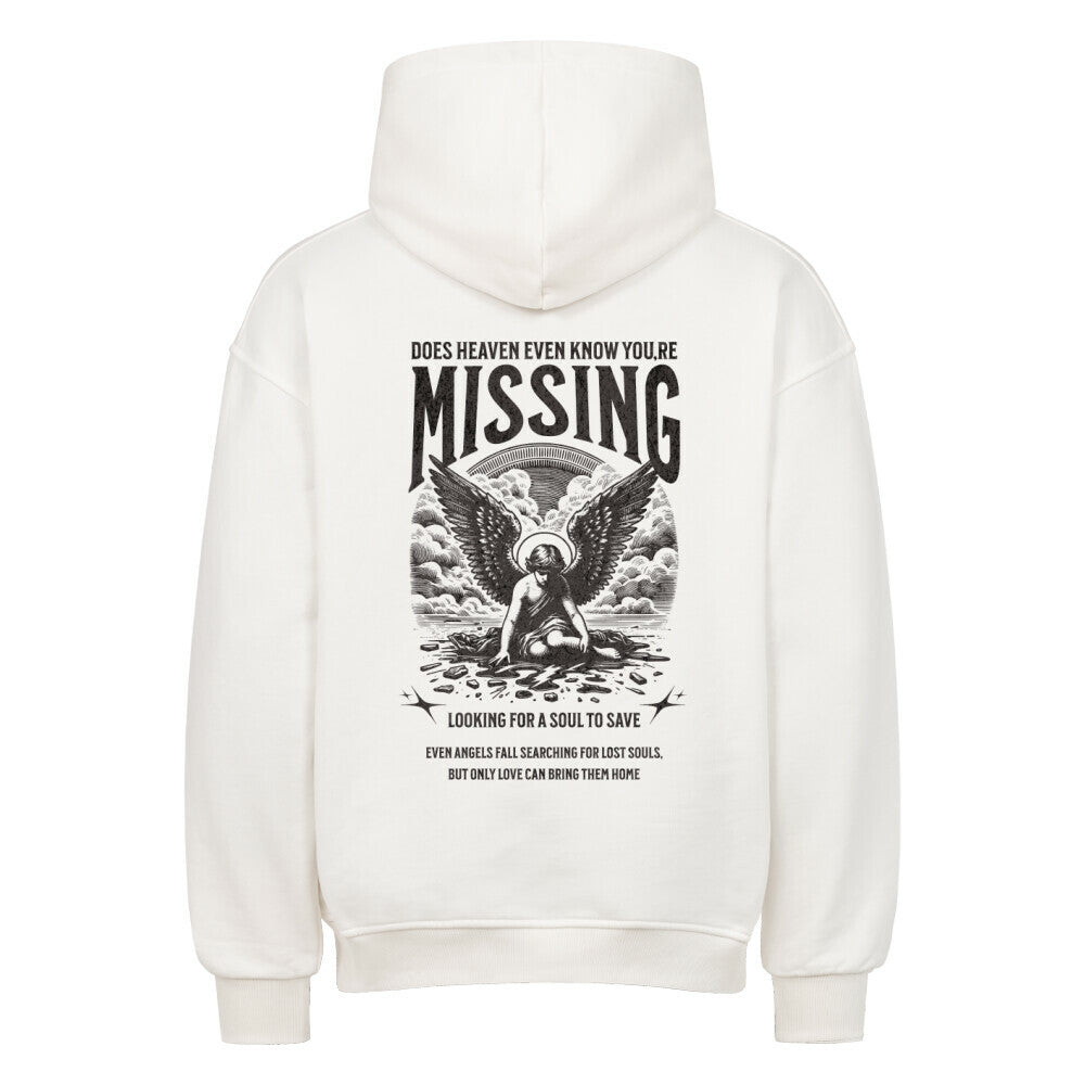 Missing Oversized Hoodie in natural-raw – christlicher Oversized Hoodie von Blessed by God
