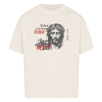 If God Is All You Have Oversized T-Shirt in babyblau – christliches Oversized T-Shirt von Blessed by God