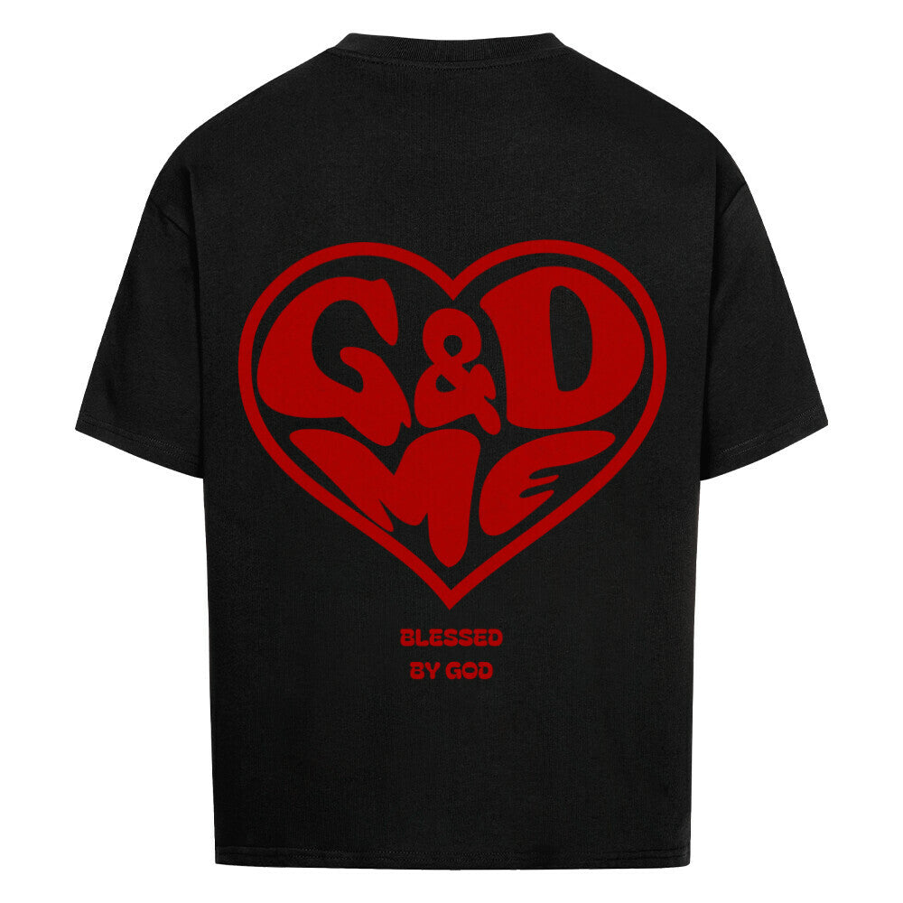 God & Me Oversized T-Shirt in babyblau – christliches Oversized T-Shirt von Blessed by God