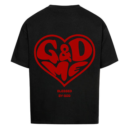 God & Me Oversized T-Shirt in babyblau – christliches Oversized T-Shirt von Blessed by God
