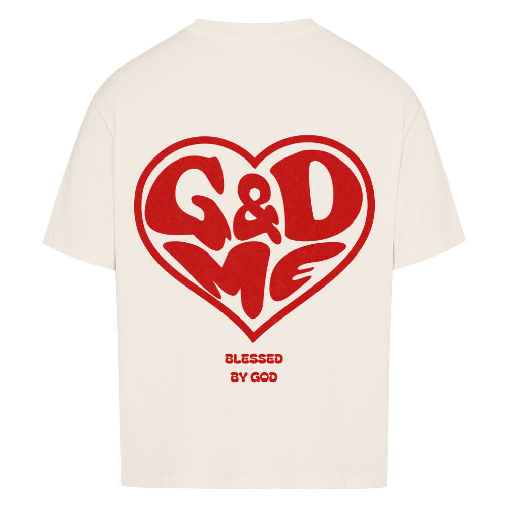 God & Me Oversized T-Shirt in babyblau – christliches Oversized T-Shirt von Blessed by God