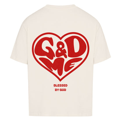 God & Me Oversized T-Shirt in babyblau – christliches Oversized T-Shirt von Blessed by God