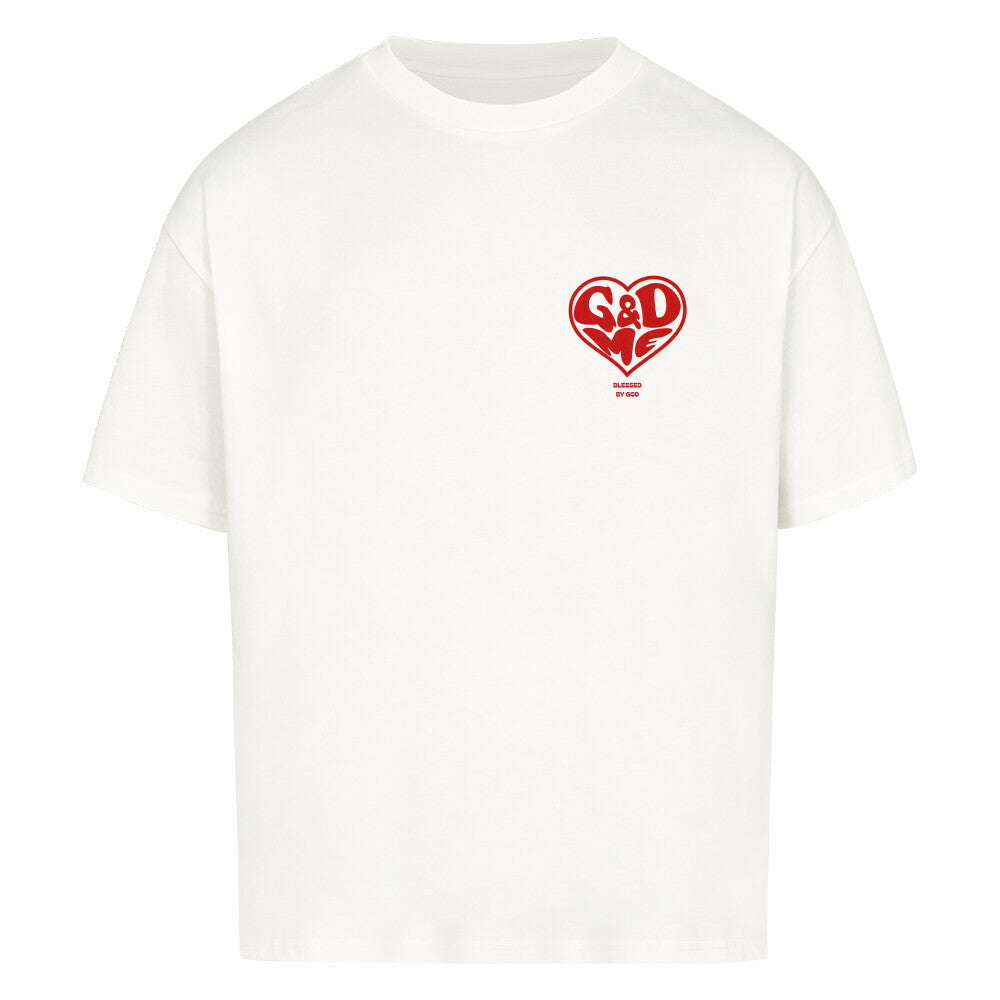 God & Me Oversized T-Shirt in babyblau – christliches Oversized T-Shirt von Blessed by God