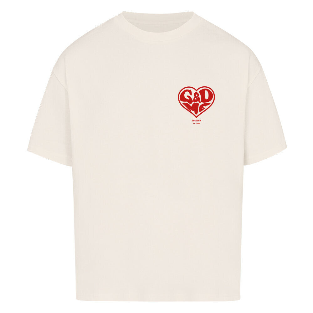 God & Me Oversized T-Shirt in babyblau – christliches Oversized T-Shirt von Blessed by God