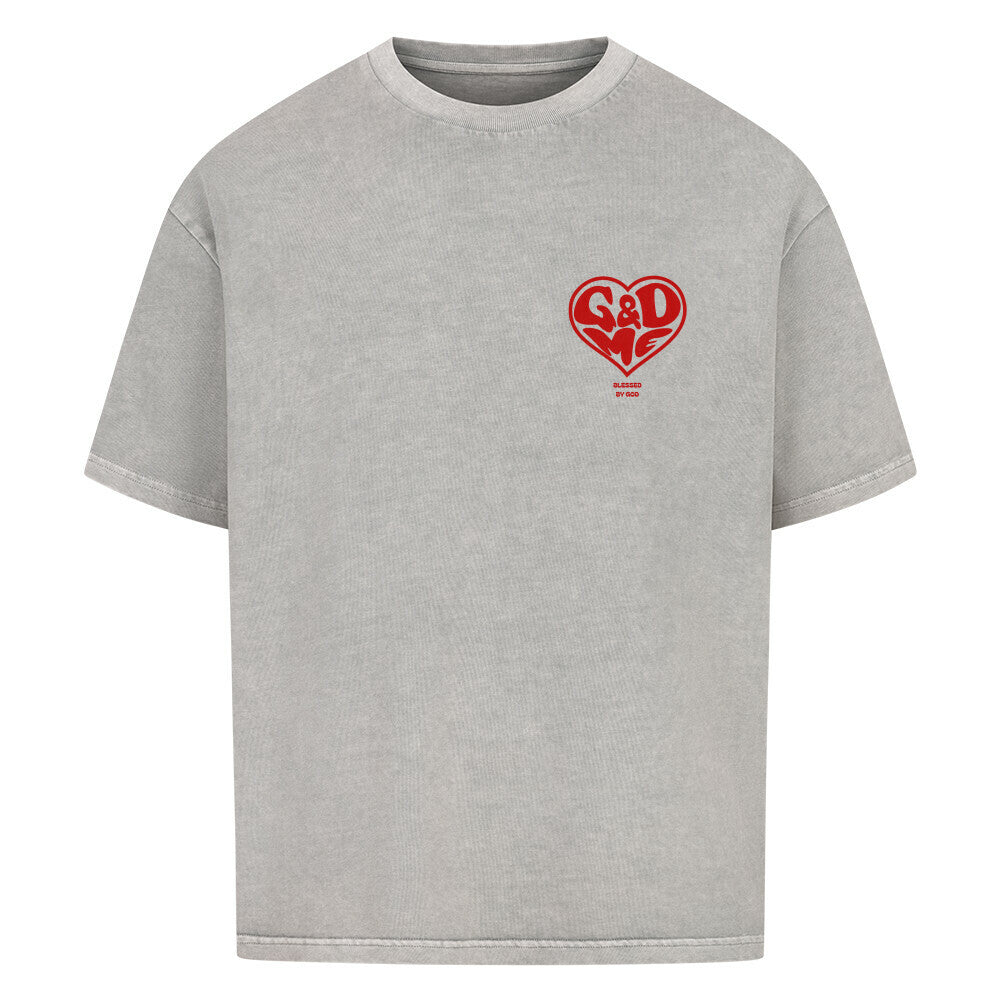 God & Me Oversized T-Shirt in babyblau – christliches Oversized T-Shirt von Blessed by God
