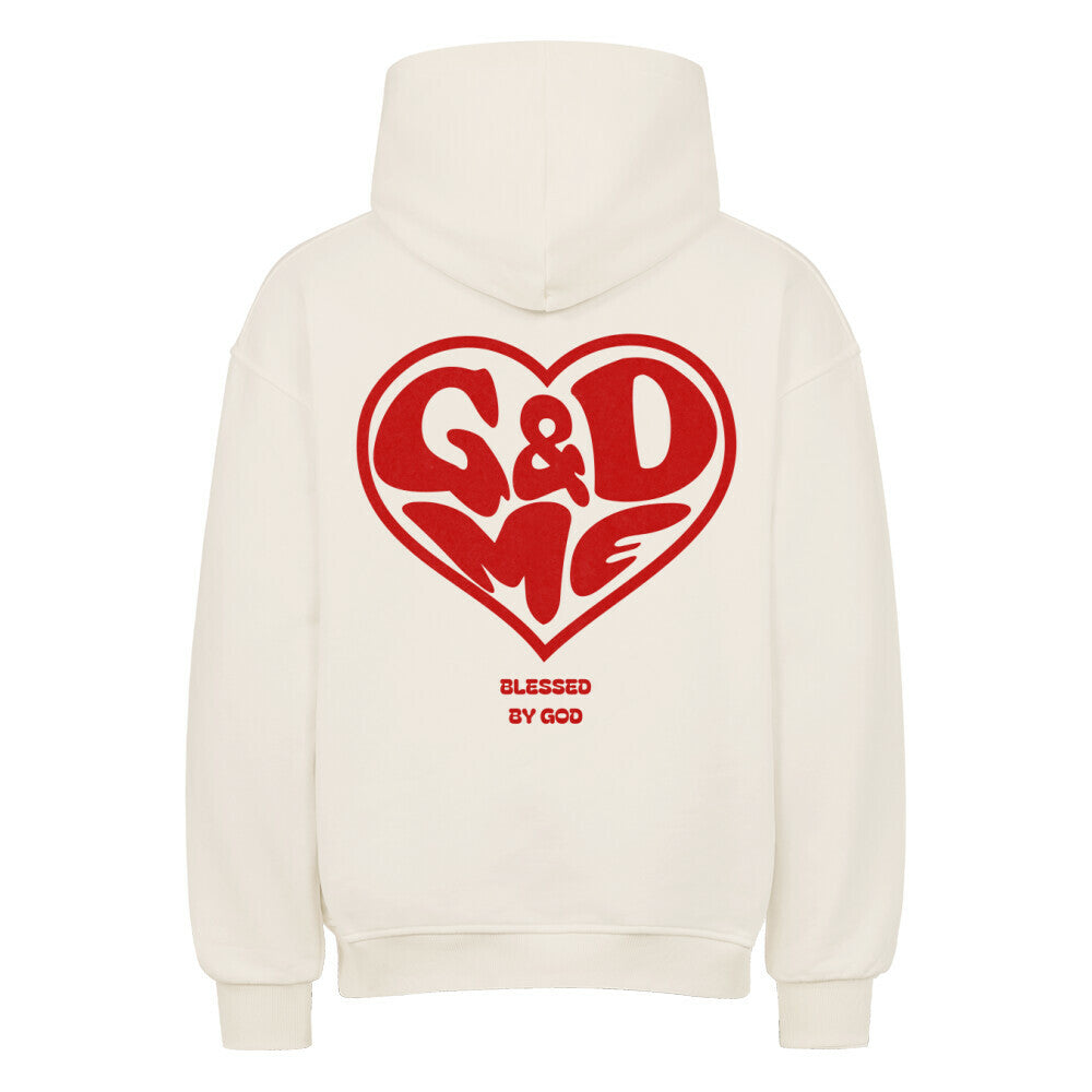 God & Me Oversized Hoodie in natural-raw – christlicher Oversized Hoodie von Blessed by God