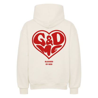 God & Me Oversized Hoodie in natural-raw – christlicher Oversized Hoodie von Blessed by God