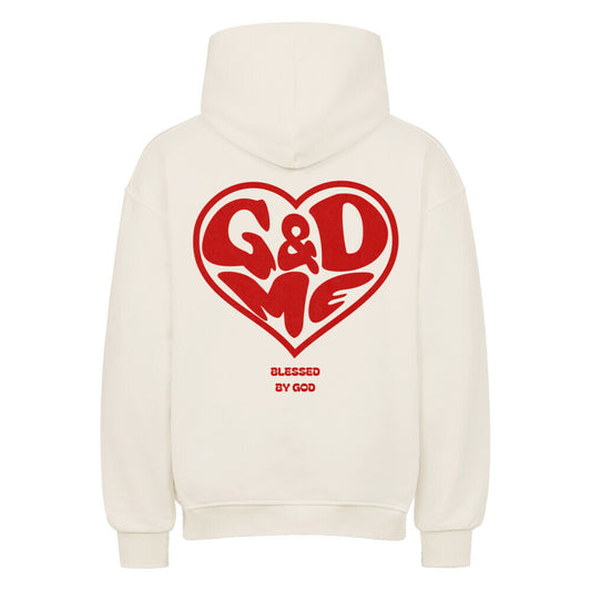 God & Me Oversized Hoodie in natural-raw – christlicher Oversized Hoodie von Blessed by God