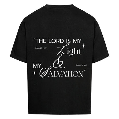 The Lord Is My Light & Salvation Oversized T-Shirt in babyblau – christliches Oversized T-Shirt von Blessed by God