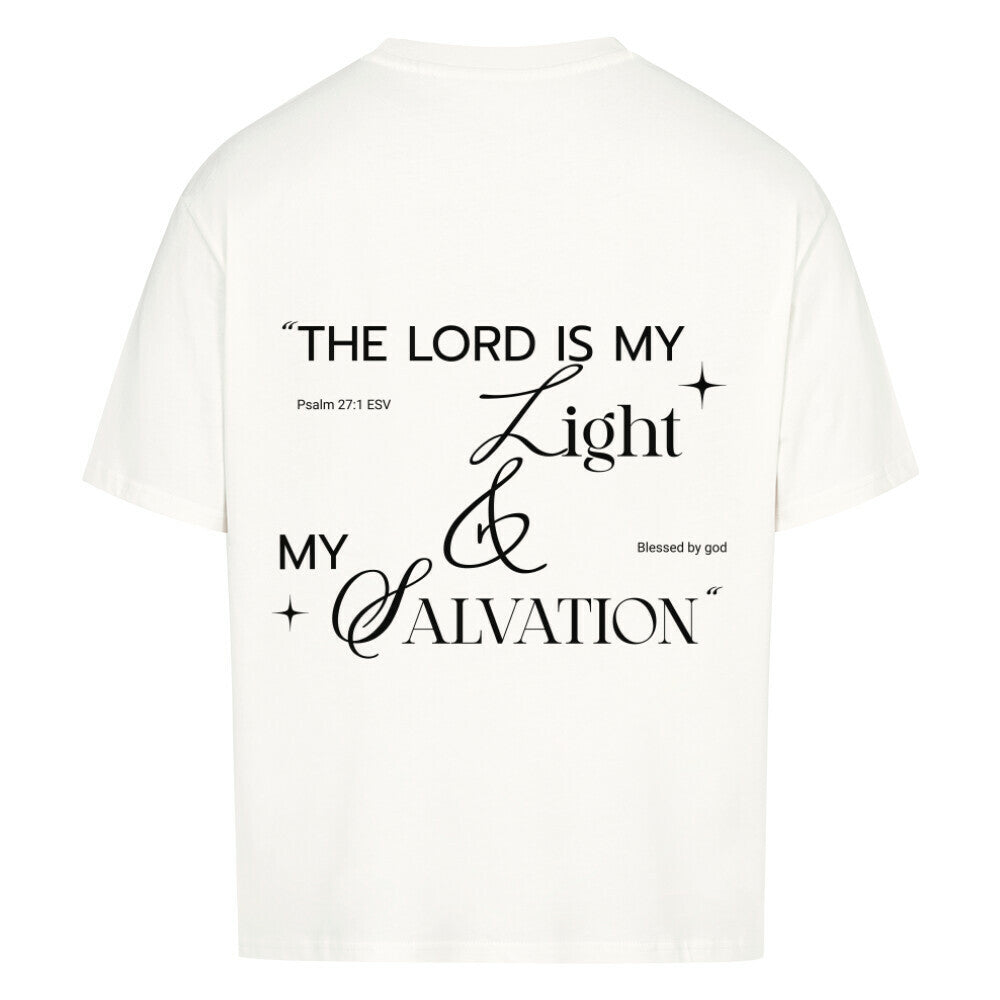 The Lord Is My Light & Salvation Oversized T-Shirt in babyblau – christliches Oversized T-Shirt von Blessed by God