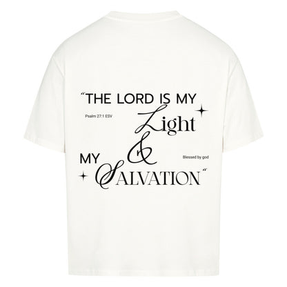 The Lord Is My Light & Salvation Oversized T-Shirt in babyblau – christliches Oversized T-Shirt von Blessed by God