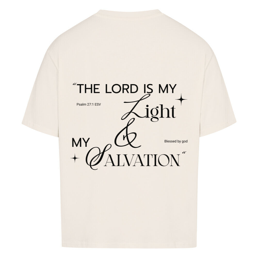 The Lord Is My Light & Salvation Oversized T-Shirt in babyblau – christliches Oversized T-Shirt von Blessed by God