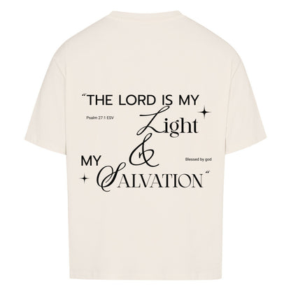 The Lord Is My Light & Salvation Oversized T-Shirt in babyblau – christliches Oversized T-Shirt von Blessed by God