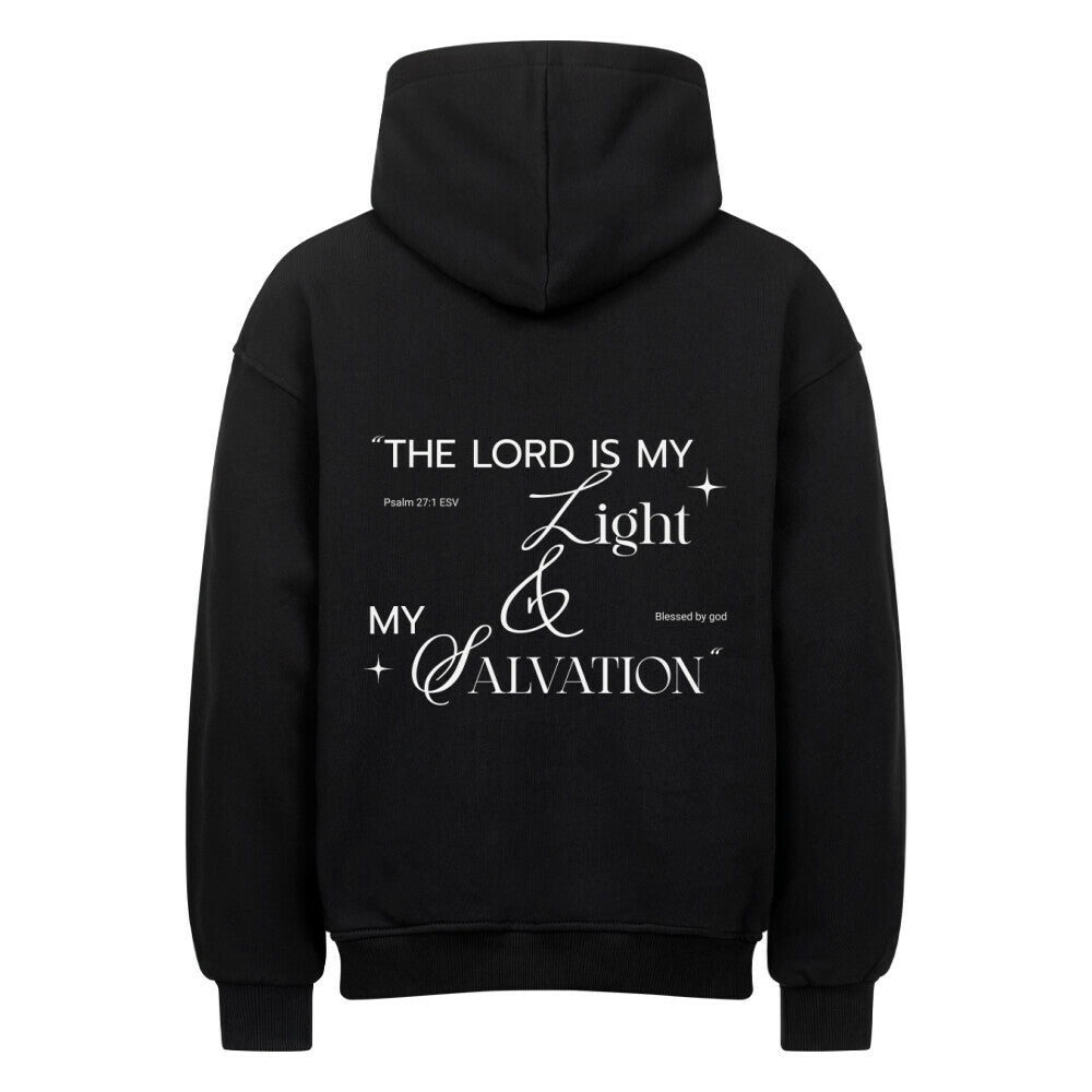 The Lord Is My Light & Salvation Oversized Hoodie in natural-raw – christlicher Oversized Hoodie von Blessed by God
