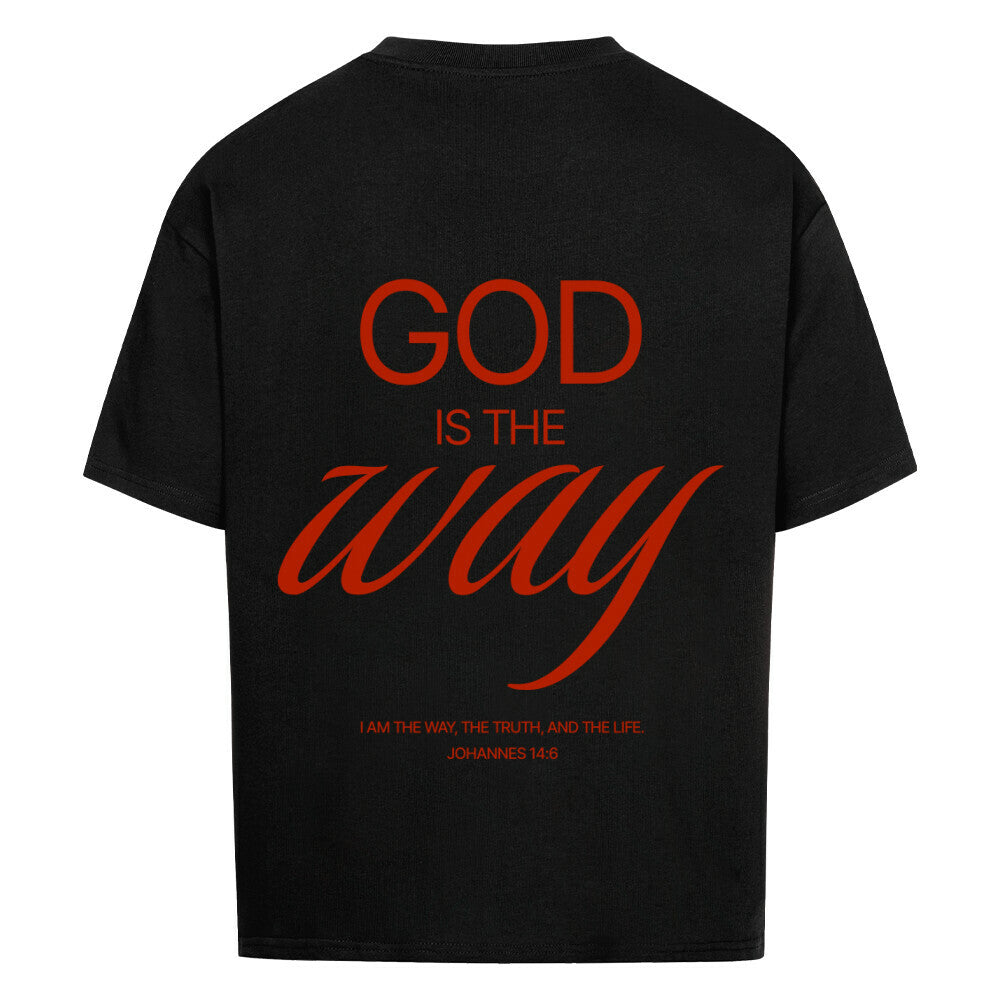 God Is The Way Oversized T-Shirt in babyblau – christliches Oversized T-Shirt von Blessed by God
