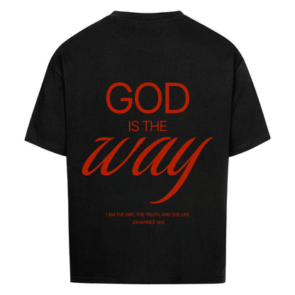 God Is The Way Oversized T-Shirt in babyblau – christliches Oversized T-Shirt von Blessed by God