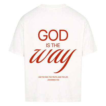 God Is The Way Oversized T-Shirt in babyblau – christliches Oversized T-Shirt von Blessed by God