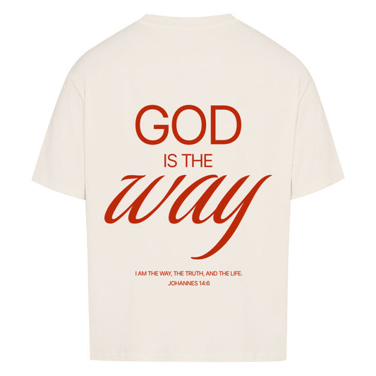 God Is The Way Oversized T-Shirt in babyblau – christliches Oversized T-Shirt von Blessed by God