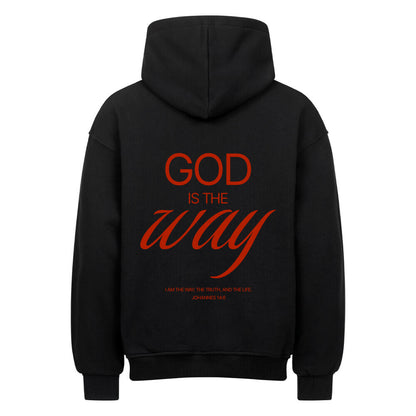 God Is The Way Oversized Hoodie in natural-raw – christlicher Oversized Hoodie von Blessed by God