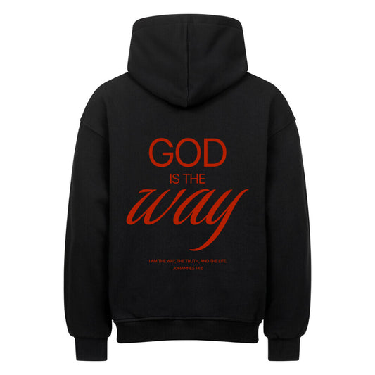 God Is The Way Oversized Hoodie in natural-raw – christlicher Oversized Hoodie von Blessed by God