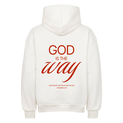 God Is The Way Oversized Hoodie in natural-raw – christlicher Oversized Hoodie von Blessed by God