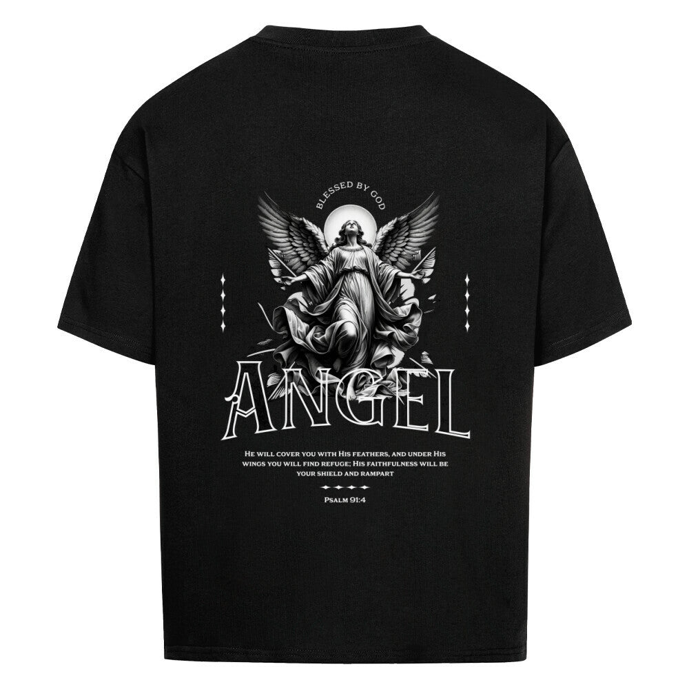 ANGEL Oversized T-Shirt in babyblau – christliches Oversized T-Shirt von Blessed by God