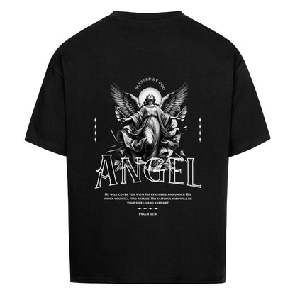 ANGEL Oversized T-Shirt in babyblau – christliches Oversized T-Shirt von Blessed by God