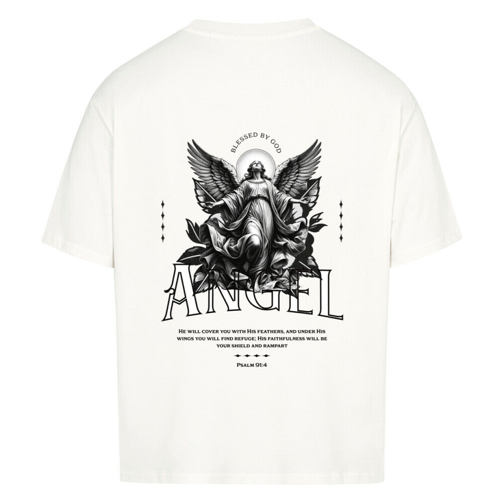 ANGEL Oversized T-Shirt in babyblau – christliches Oversized T-Shirt von Blessed by God