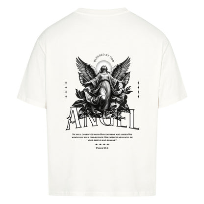 ANGEL Oversized T-Shirt in babyblau – christliches Oversized T-Shirt von Blessed by God