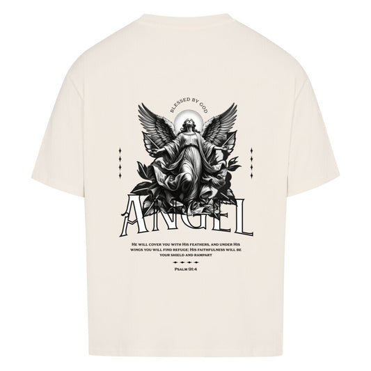 ANGEL Oversized T-Shirt in babyblau – christliches Oversized T-Shirt von Blessed by God