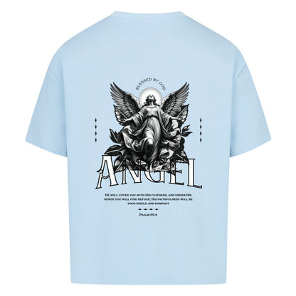 ANGEL Oversized T-Shirt in babyblau – christliches Oversized T-Shirt von Blessed by God