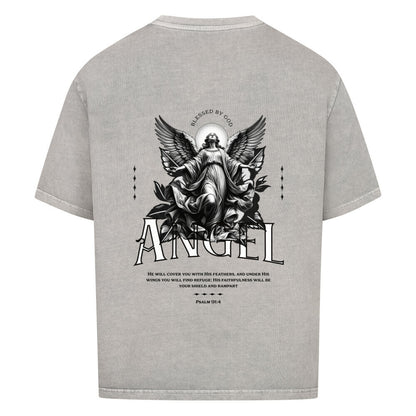 ANGEL Oversized T-Shirt in babyblau – christliches Oversized T-Shirt von Blessed by God