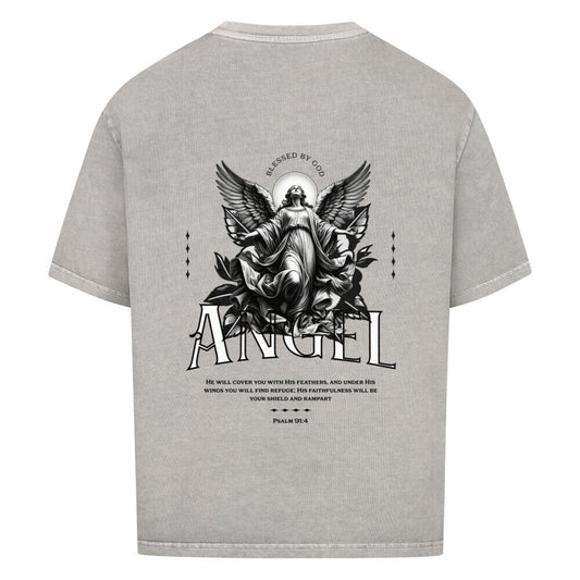 ANGEL Oversized T-Shirt in babyblau – christliches Oversized T-Shirt von Blessed by God