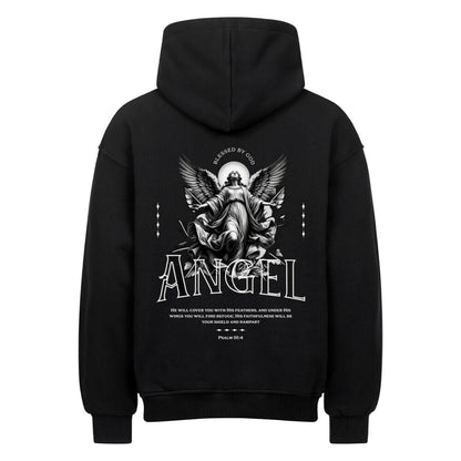 ANGEL Oversized Hoodie in natural-raw – christlicher Oversized Hoodie von Blessed by God
