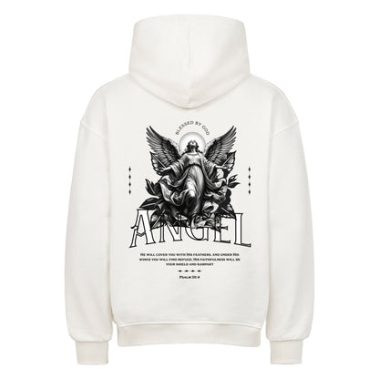ANGEL Oversized Hoodie in natural-raw – christlicher Oversized Hoodie von Blessed by God