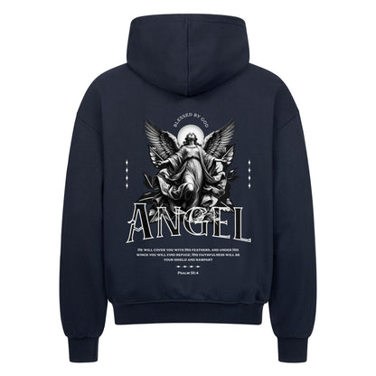 ANGEL Oversized Zipper Hoodie in french-navy – christlicher Oversized Zipper-Hoodie von Blessed by God