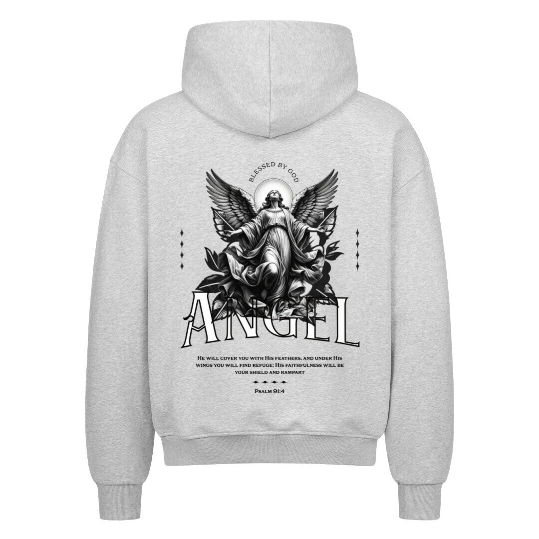 ANGEL Oversized Zipper Hoodie in french-navy – christlicher Oversized Zipper-Hoodie von Blessed by God