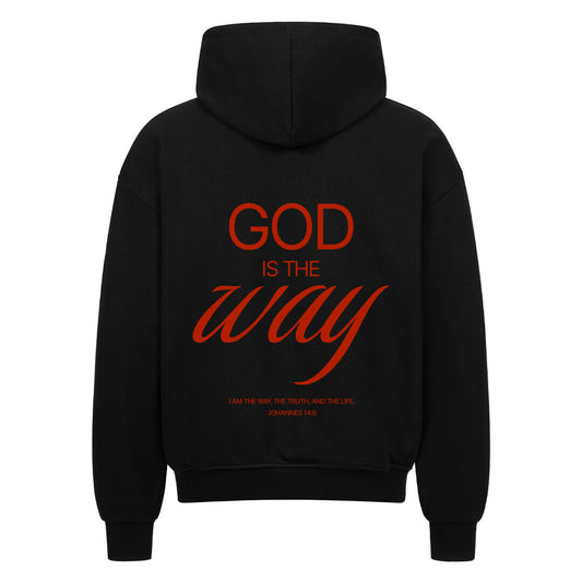 God Is The Way Oversized Zipper Hoodie in French Navy – christlicher Oversized Zipper-Hoodie von Blessed by God