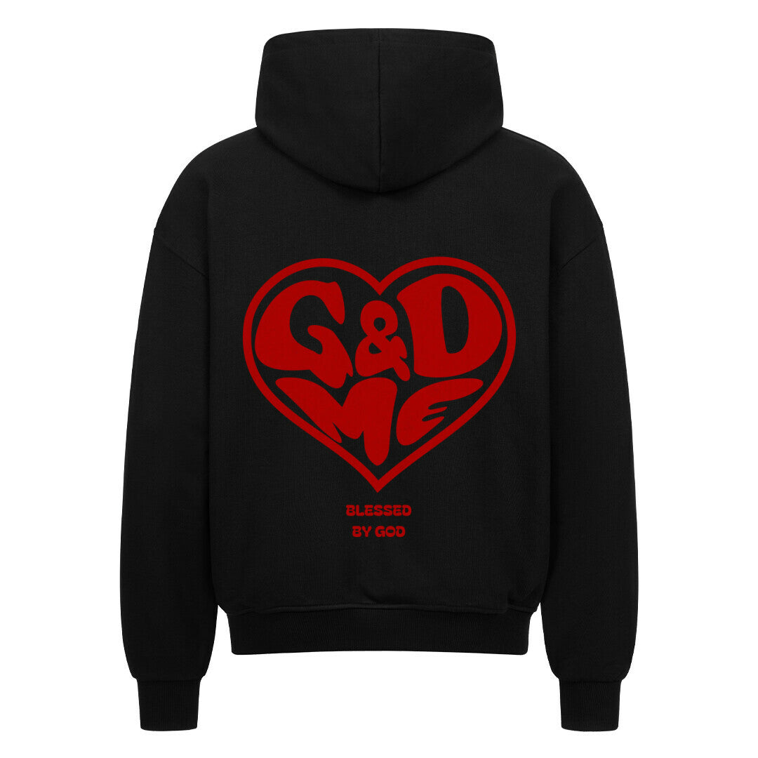 God & Me Oversized Zipper Hoodie in french-navy – christlicher Oversized Zipper-Hoodie von Blessed by God