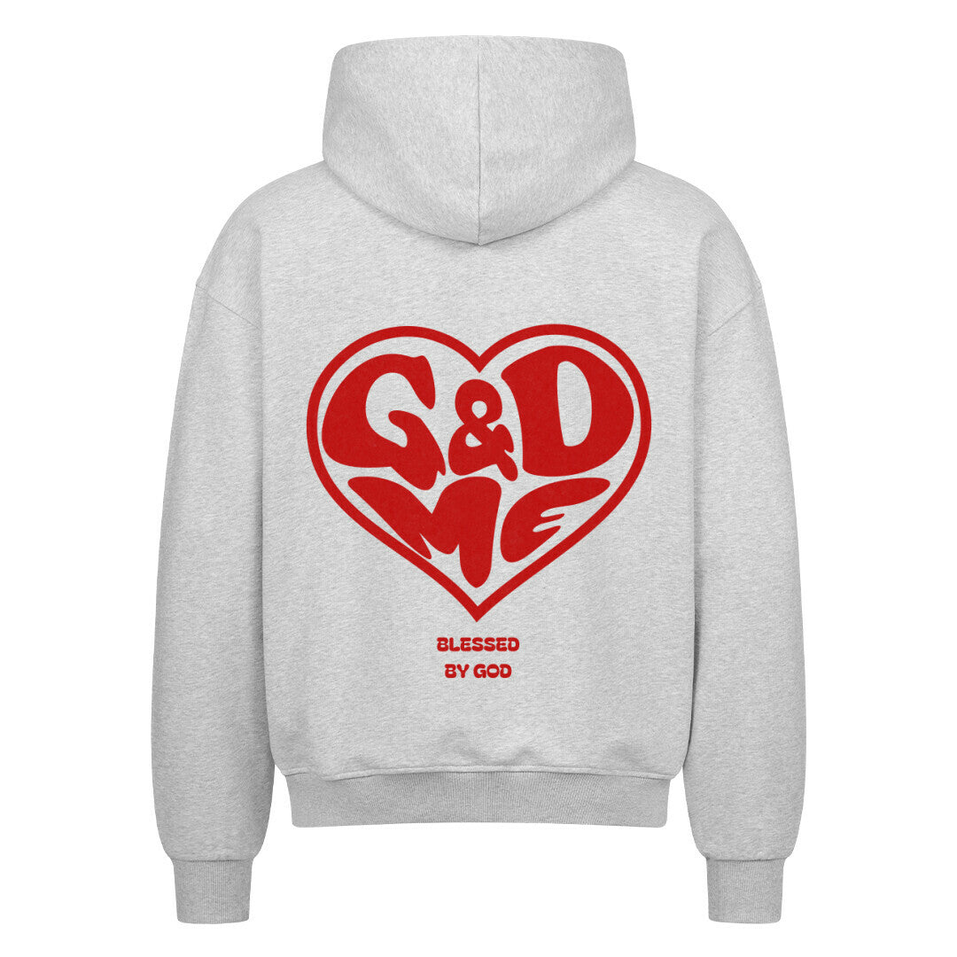 God & Me Oversized Zipper Hoodie in french-navy – christlicher Oversized Zipper-Hoodie von Blessed by God