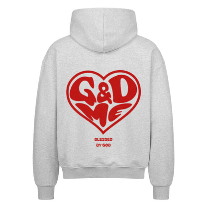 God & Me Oversized Zipper Hoodie in french-navy – christlicher Oversized Zipper-Hoodie von Blessed by God