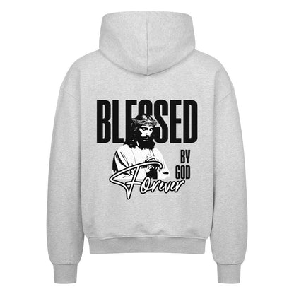 Blessed By God Forever Oversized Zipper Hoodie in french-navy – christlicher Oversized Zipper-Hoodie von Blessed by God