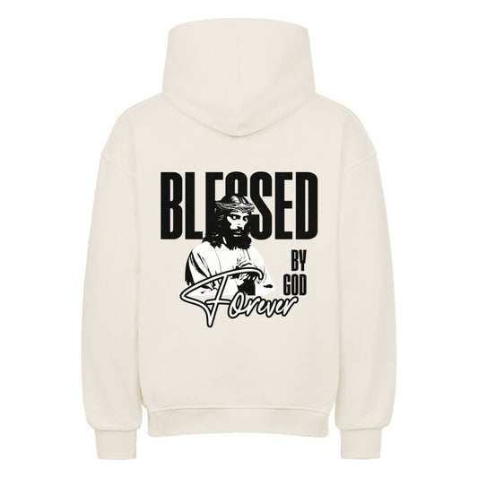 Blessed By God Forever Oversized Hoodie in natural-raw – christlicher Oversized Hoodie von Blessed by God