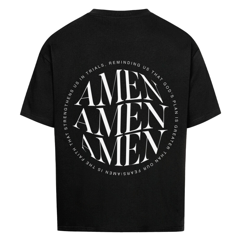AMEN Oversized T-Shirt in babyblau – christliches Oversized T-Shirt von Blessed by God