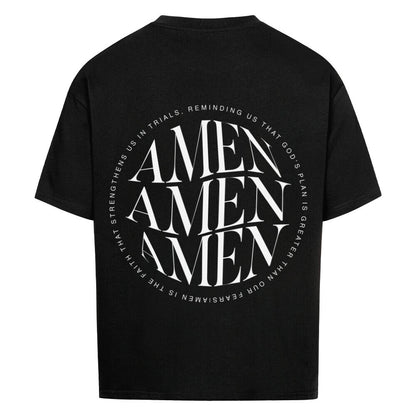 AMEN Oversized T-Shirt in babyblau – christliches Oversized T-Shirt von Blessed by God